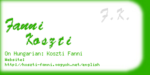 fanni koszti business card